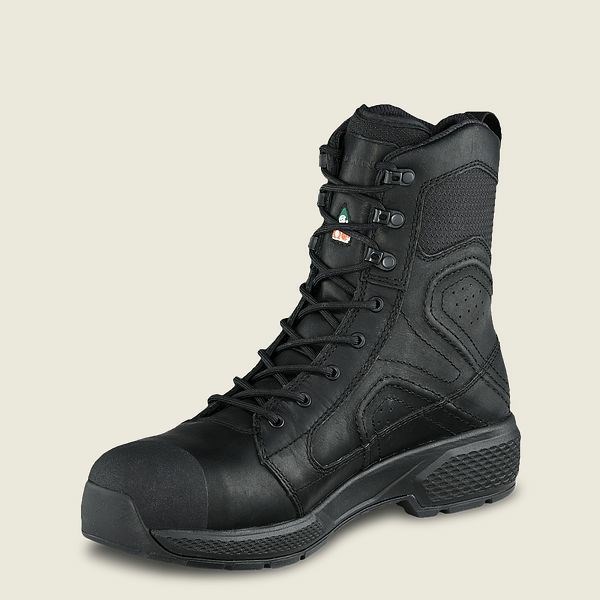 Men's Red Wing Exos Lite 8-inch Waterproof, CSA Safety Toe Boots Black | NZ3956PDQ