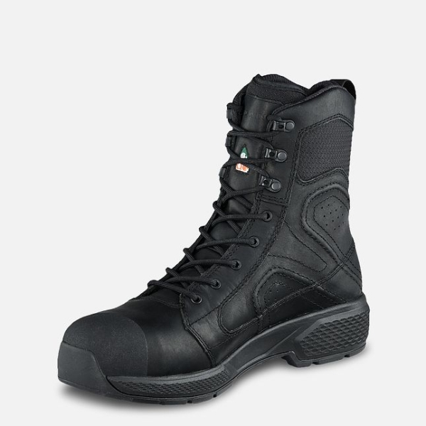 Men's Red Wing Exos Lite 8-inch Waterproof CSA Work Boots Black | NZ7501MFJ