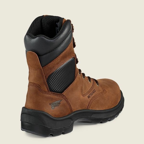 Men's Red Wing FlexBond 8-inch Safety Toe Metguard Boot Work Boots Black | NZ2416LXE