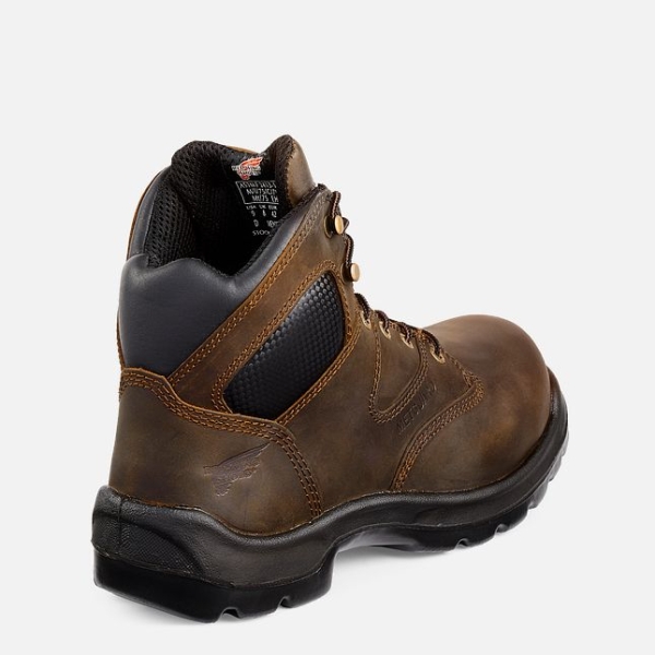 Men's Red Wing Flexbond 6-inch Metguard Safety Shoes Brown | NZ7941JUI