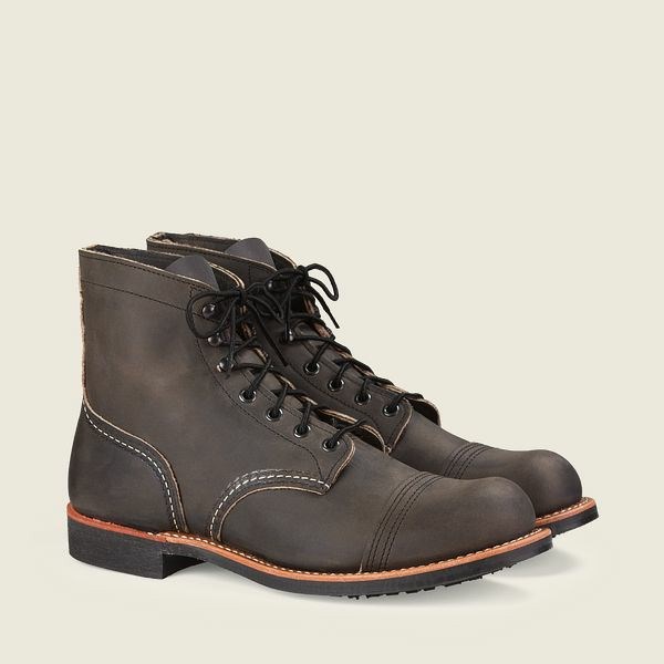 Men's Red Wing Iron Ranger 6-Inch Boot Heritage Boots Black | NZ8015SZT