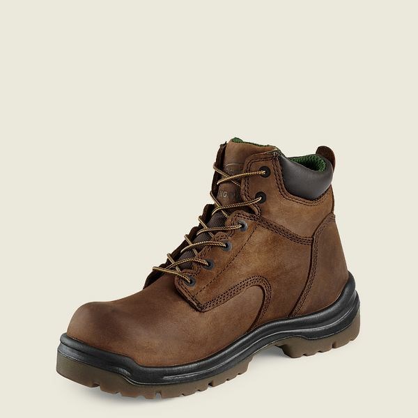 Men's Red Wing King Toe 6-inch Safety Toe Boot Work Boots Brown | NZ5369USE