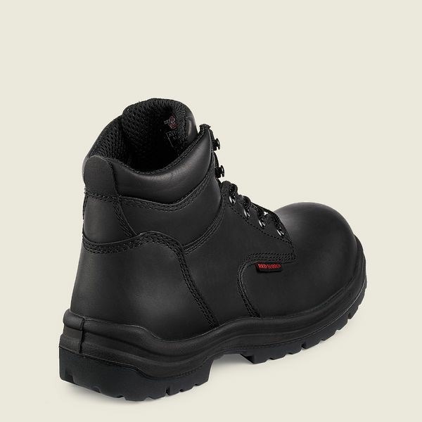 Men's Red Wing King Toe 6-inch Safety Toe Boots Black | NZ9034VKM