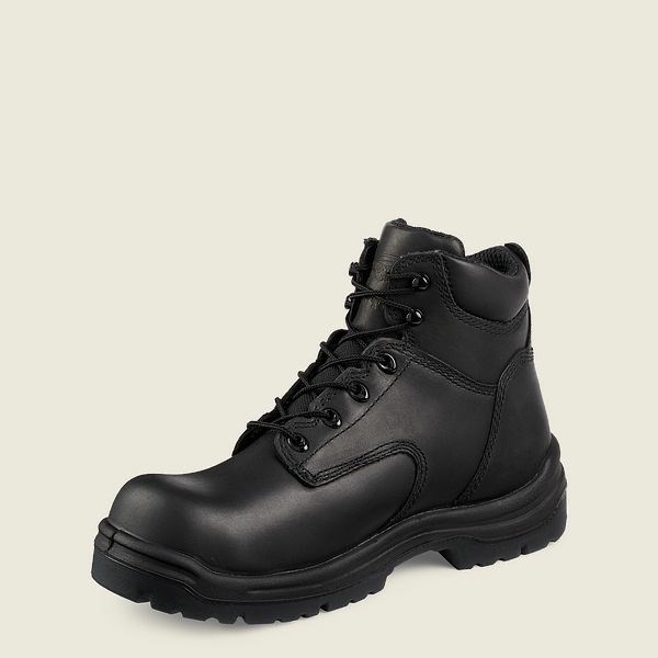 Men's Red Wing King Toe 6-inch Safety Toe Boots Black | NZ9034VKM