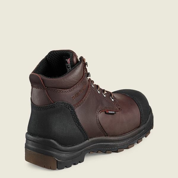 Men's Red Wing King Toe 6-inch Waterproof CSA Safety Toe Boots Brown / Black | NZ1453UHV