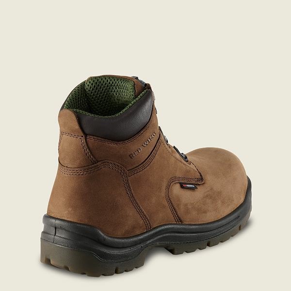 Men's Red Wing King Toe 6-inch Waterproof Safety Toe Boots Brown | NZ3247TUY