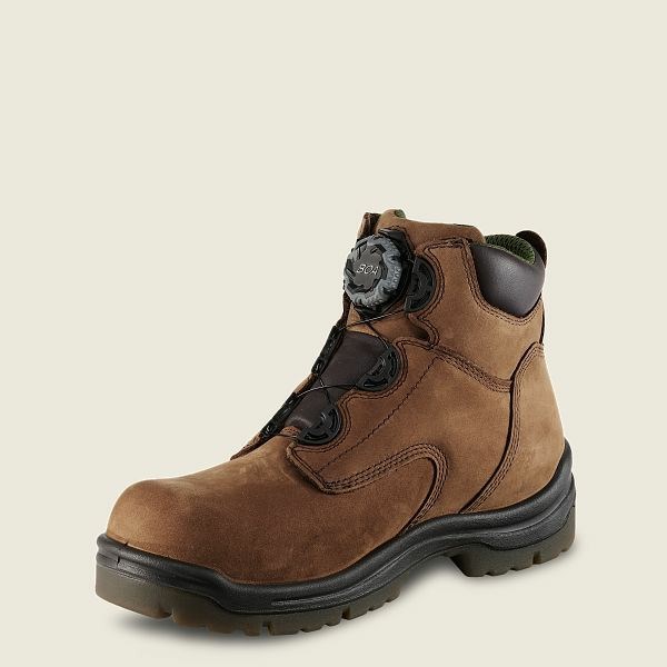 Men's Red Wing King Toe 6-inch Waterproof Safety Toe Boots Brown | NZ3247TUY