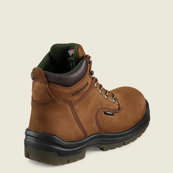 Men's Red Wing King Toe 6-inch Waterproof Safety Toe Boots Brown | NZ9026OPE