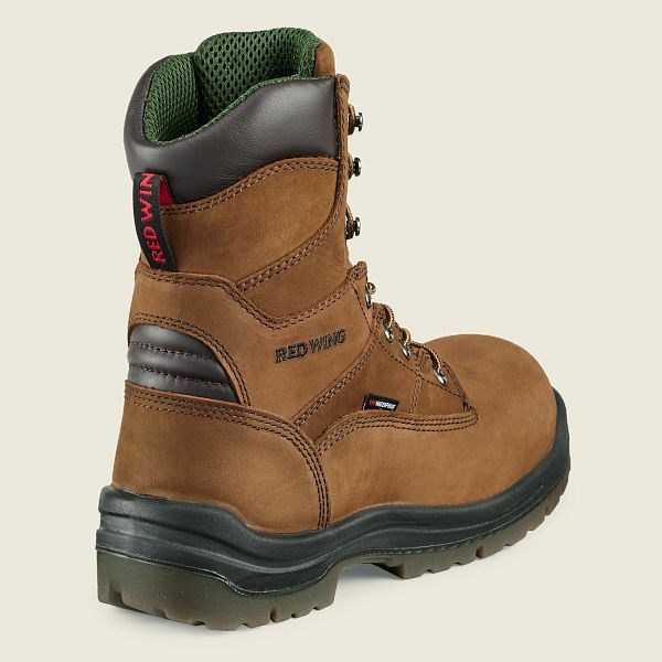 Men's Red Wing King Toe 8-inch Insulated, Waterproof Safety Toe Boots Brown | NZ1039QPO