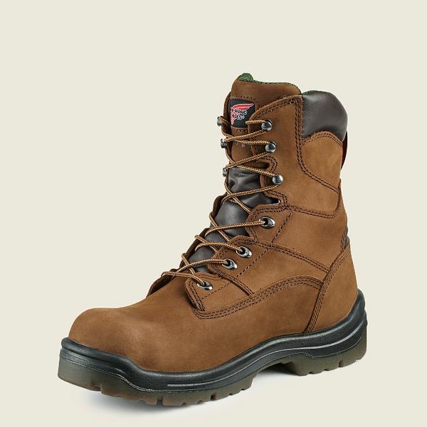 Men's Red Wing King Toe 8-inch Insulated, Waterproof Safety Toe Boots Brown | NZ1039QPO