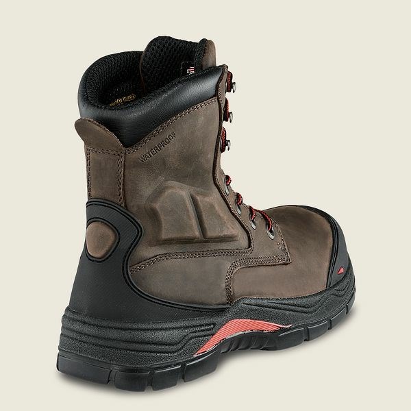 Men's Red Wing King Toe ADC 8-inch Insulated, Waterproof CSA Safety Toe Boots Brown / Black | NZ1953KTY