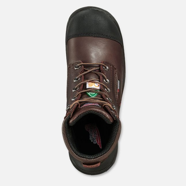 Men's Red Wing King Toe® 6-inch CSA Waterproof Shoes Brown | NZ0639NFU