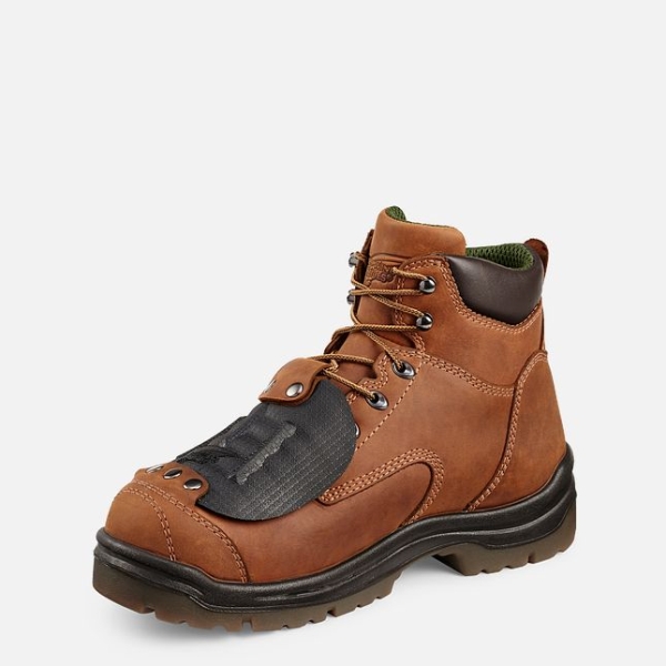 Men's Red Wing King Toe® 6-inch Metguard Safety Shoes Brown | NZ0645FNS