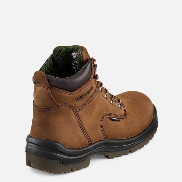 Men's Red Wing King Toe® 6-inch Waterproof Work Boots Brown | NZ2048CAK