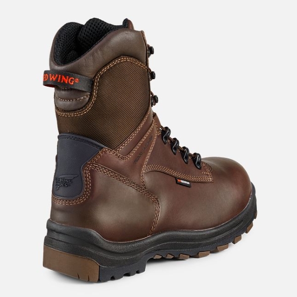 Men's Red Wing King Toe® 8-inch Insulated, Waterproof CSA Work Boots Brown | NZ0745ZGR