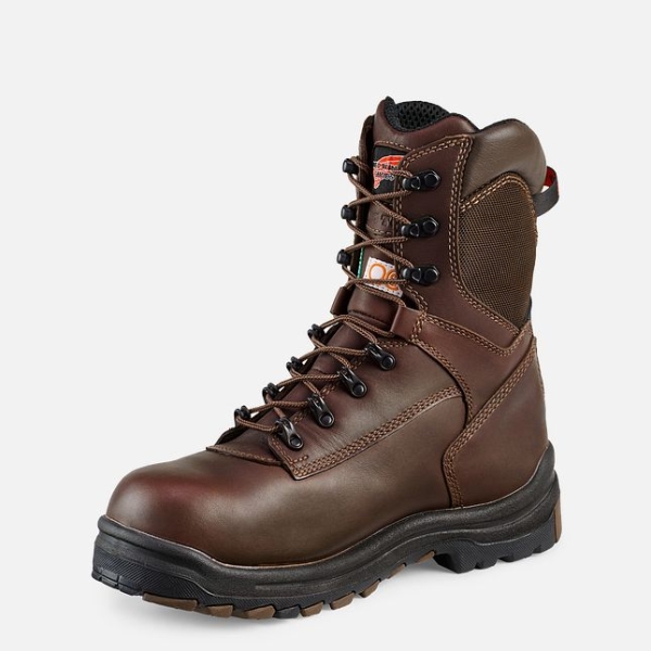 Men's Red Wing King Toe® 8-inch Insulated, Waterproof CSA Work Boots Brown | NZ0745ZGR