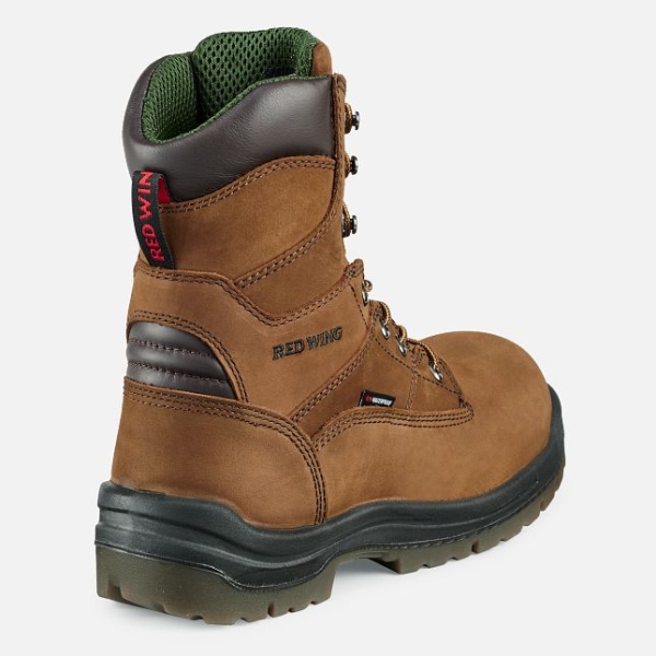 Men's Red Wing King Toe® 8-inch Insulated, Waterproof Safety Shoes Brown | NZ8721KBE