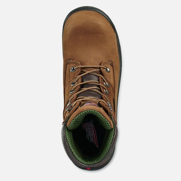 Men's Red Wing King Toe® 8-inch Waterproof Work Boots Brown | NZ0586JCO