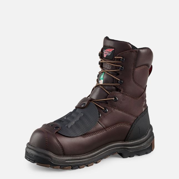 Men's Red Wing King Toe® 8-inch Waterproof CSA Metguard Work Boots Brown | NZ5148YDE