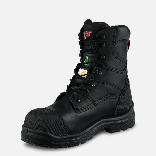 Men's Red Wing King Toe® 8-inch Waterproof CSA Work Shoes Black | NZ8546FQP