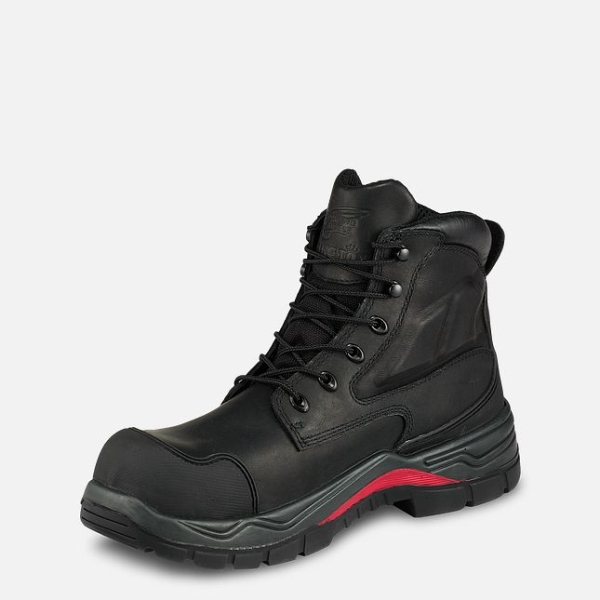 Men's Red Wing King Toe® Adc 6-inch Waterproof Shoes Black | NZ7390THZ