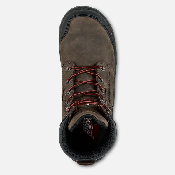 Men's Red Wing King Toe® Adc 8-inch CSA Metguard Waterproof Shoes Brown | NZ8605VTX