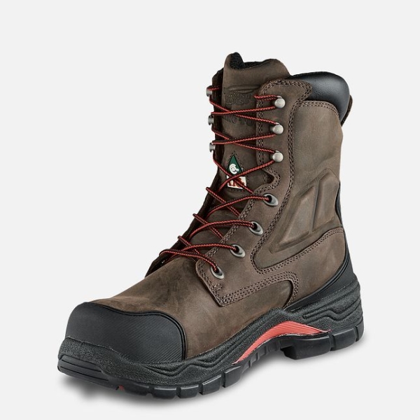 Men's Red Wing King Toe® Adc 8-inch Insulated, Waterproof CSA Work Shoes Brown | NZ5768CYZ