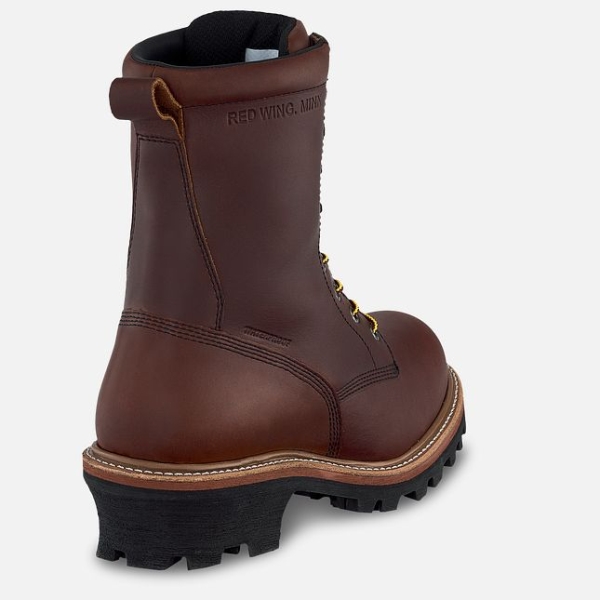 Men's Red Wing Loggermax 9-inch Insulated, Waterproof Logger Work Boots Brown | NZ2013JLS