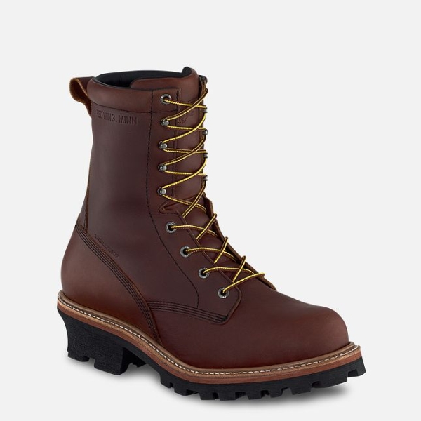 Men\'s Red Wing Loggermax 9-inch Insulated, Waterproof Logger Work Boots Brown | NZ2013JLS