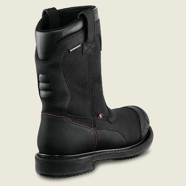 Men's Red Wing MaxBond 10-inch Waterproof Safety Toe Pull-On Boot Work Boots Black | NZ0789AQK