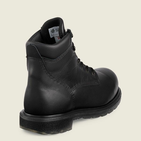 Men's Red Wing SuperSole 2.0 6-inch CSA Safety Toe Boot Work Boots Black | NZ3129EAV