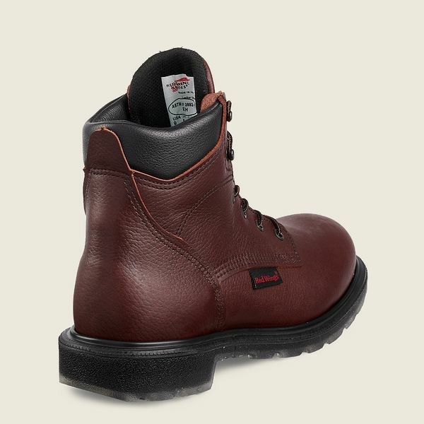 Men's Red Wing SuperSole 2.0 6-inch Safety Toe Boot Work Boots Brown | NZ2187QJP