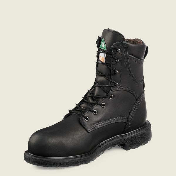 Men's Red Wing SuperSole 2.0 8-inch Insulated, Waterproof CSA Safety Toe Boot Work Boots Black | NZ4960XOB