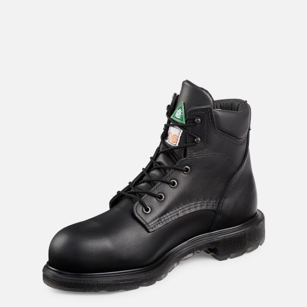 Men's Red Wing Supersole® 2.0 6-inch CSA Work Shoes Black | NZ2370ADJ