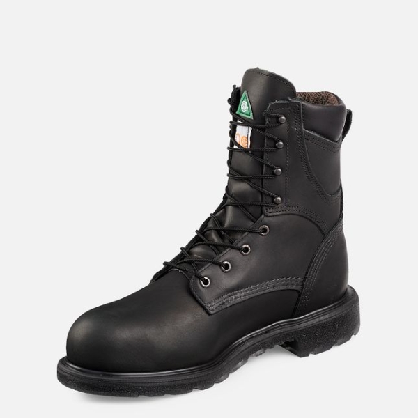 Men's Red Wing Supersole® 2.0 8-inch Insulated, Waterproof CSA Safety Shoes Black | NZ6398HLB