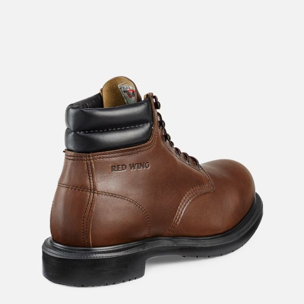 Men's Red Wing Supersole® 6-inch Safety Shoes Brown | NZ9678SKX