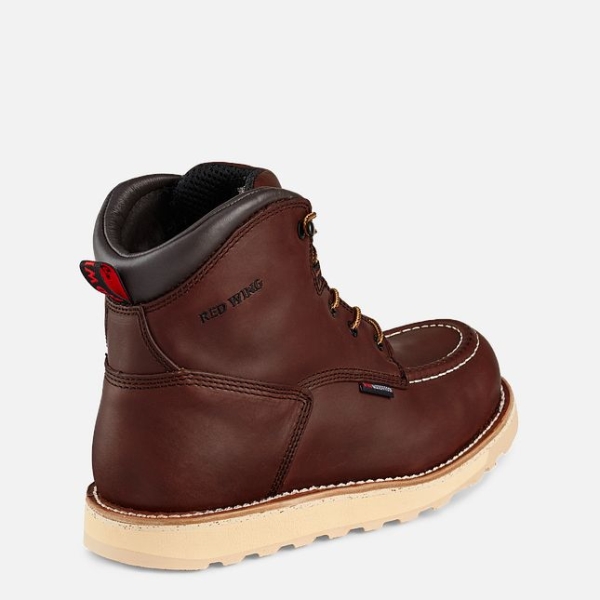 Men's Red Wing Traction Tred 6-inch Waterproof Shoes Brown | NZ3196GKL