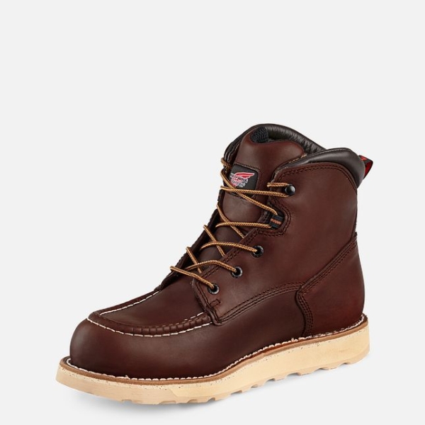 Men's Red Wing Traction Tred 6-inch Waterproof Shoes Brown | NZ3196GKL