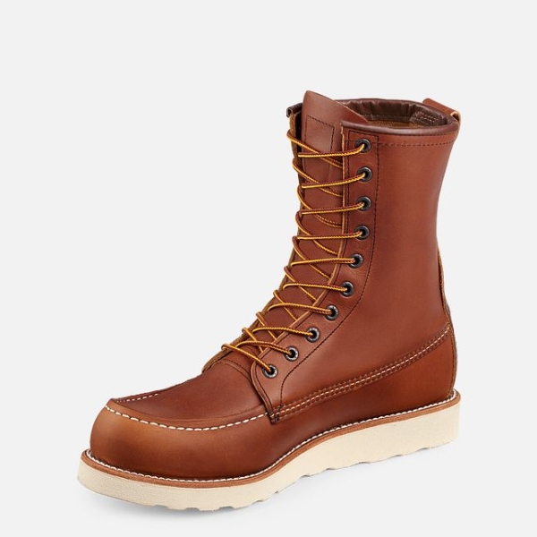 Men's Red Wing Traction Tred 8-inch Work Boots Brown | NZ3692NIR