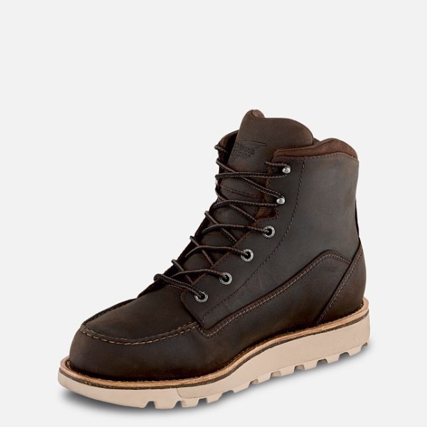 Men's Red Wing Traction Tred Lite 6-inch Waterproof Work Boots Brown | NZ6920CGM