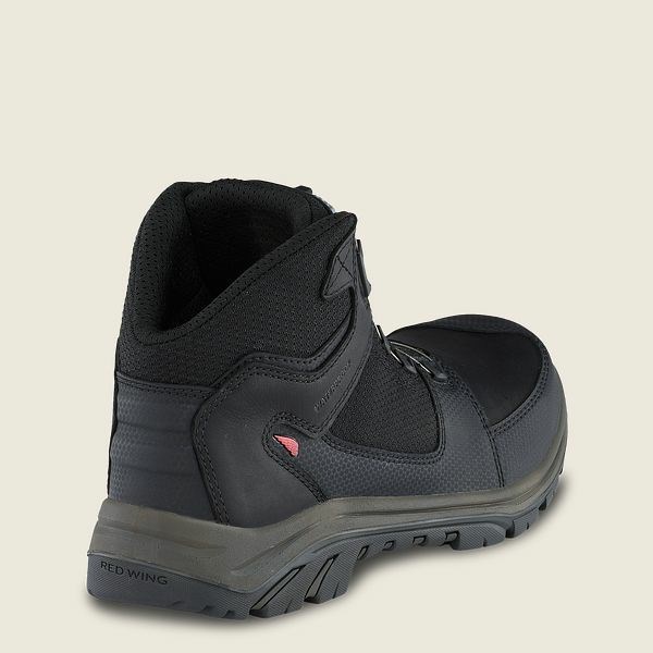 Men's Red Wing Tradesman 5-inch Waterproof Safety Toe Hiking Boots Black | NZ6178TAO