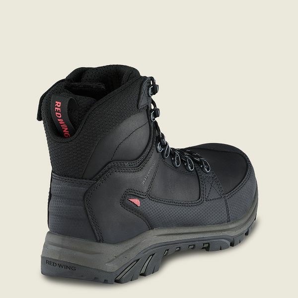 Men's Red Wing Tradesman 6-inch Side-Zip Waterproof Safety Toe Boot Work Boots Black | NZ0297JSQ