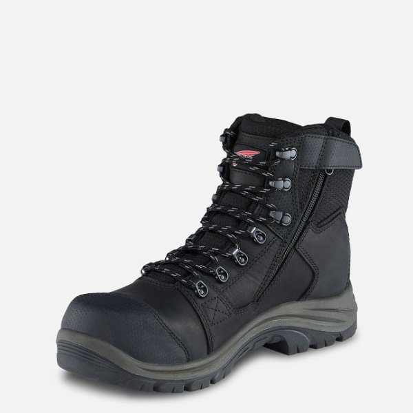 Men's Red Wing Tradesman 6-inch Side-Zip Waterproof Shoes Black | NZ1354OWL