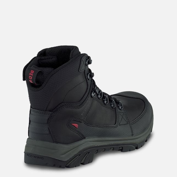 Men's Red Wing Tradesman 6-inch Side-Zip CSA Waterproof Shoes Black | NZ3512EYG