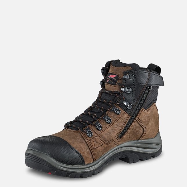 Men's Red Wing Tradesman 6-inch Waterproof Shoes Brown | NZ0421JRK