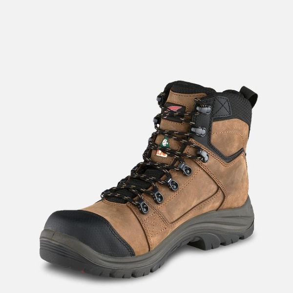 Men's Red Wing Tradesman 6-inch Waterproof CSA Safety Shoes Brown | NZ9804JMG