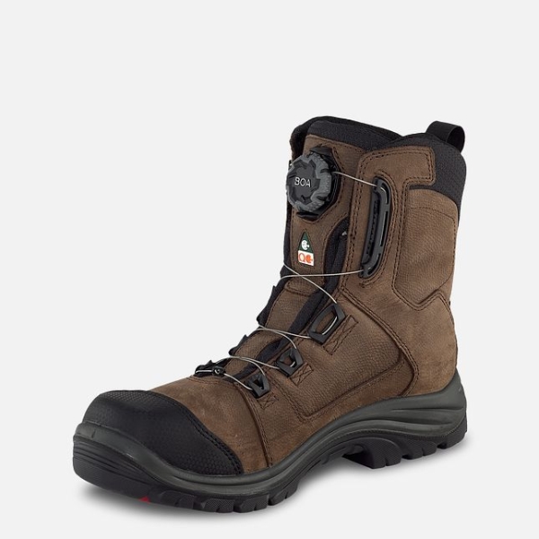 Men's Red Wing Tradesman 8-inch BOA®, Waterproof CSA Safety Shoes Brown | NZ2378NIJ