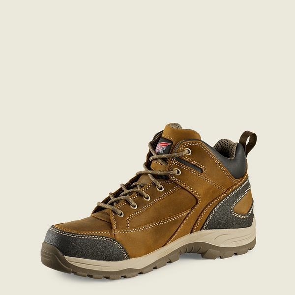 Men's Red Wing TruHiker 5-inch Safety Toe Hiking Boots Brown | NZ0925FOL
