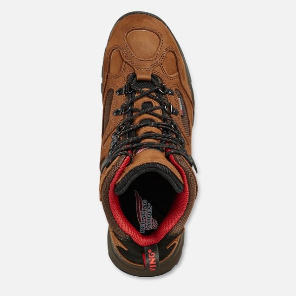 Men's Red Wing Truhiker 6-inch Hiker Waterproof Shoes Brown | NZ3215SAY