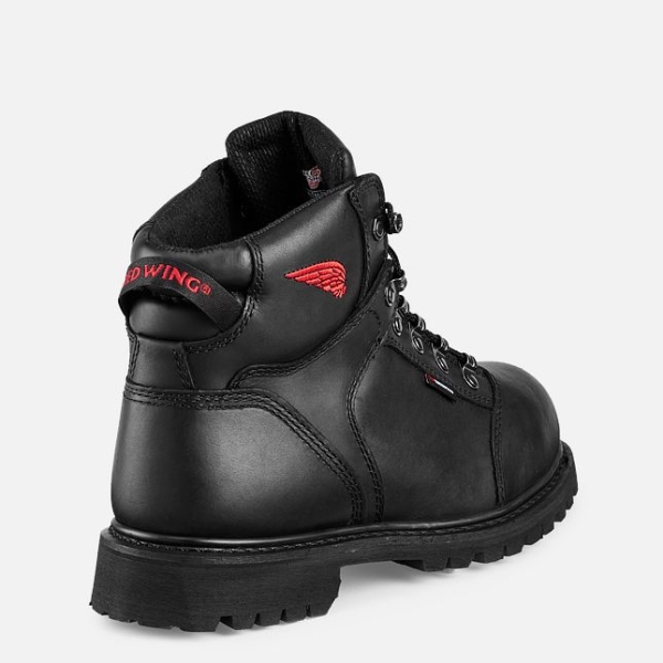 Men's Red Wing Truwelt 6-inch Waterproof Work Boots Black | NZ9378YSL